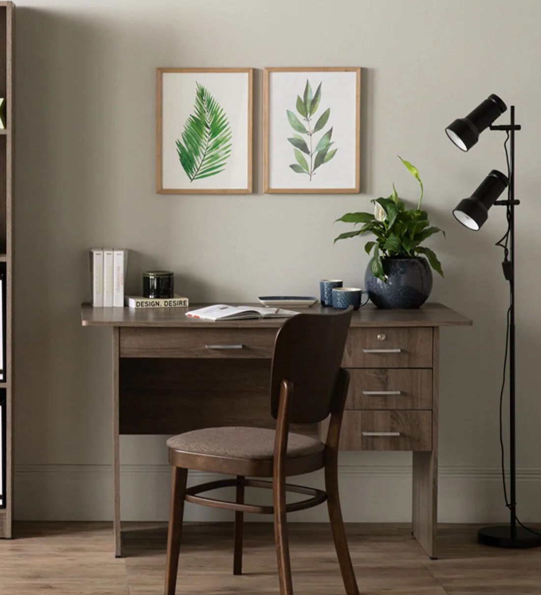 Eco Writing Table in Sonoma Dark Finish